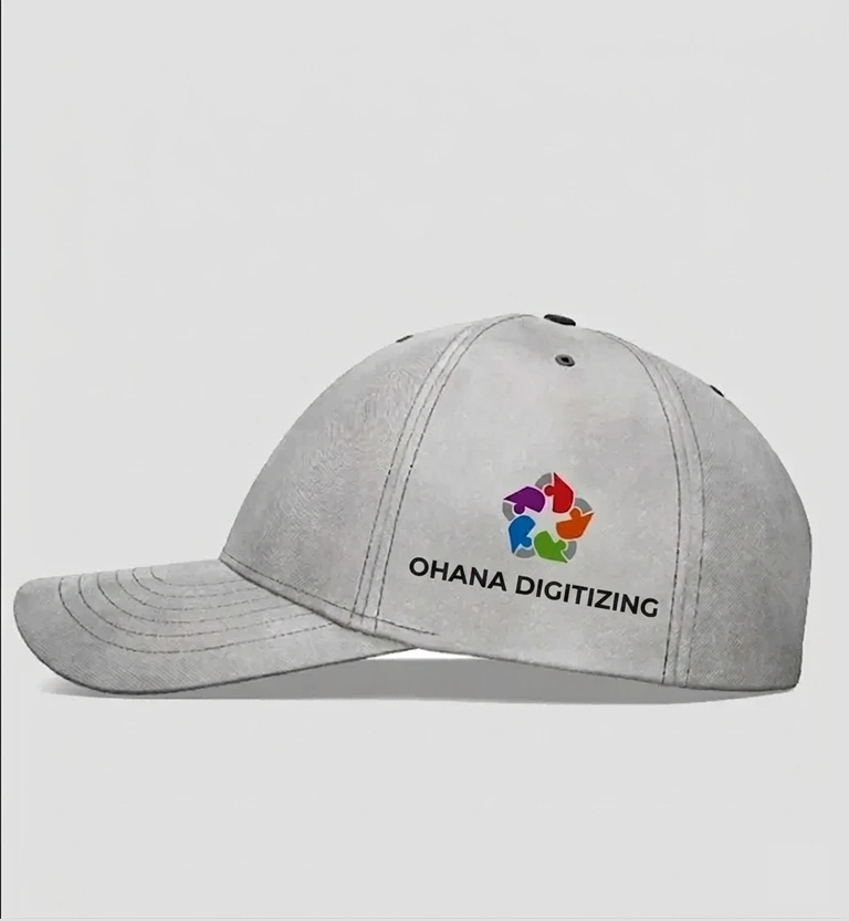 A cap with Ohana Digitizing logo
