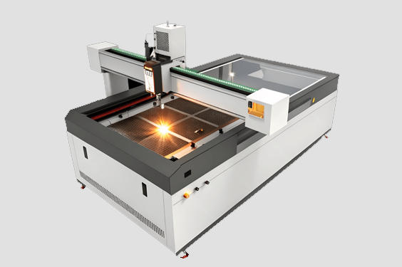 A laser machine in operation