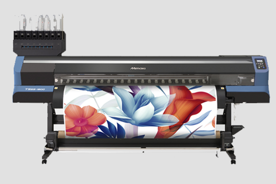 A dye sublimation machine in operation